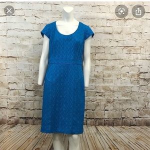 Adrianna Papell Blue Sheath Midi Dress Size 12